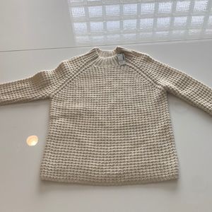 Icone waffle Knit cream sweater Brand New